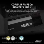 Toiteplokk CORSAIR RM750e 750 Watt Netzteil 80+ Gold ATX3.1 PCie5.1 (modular) 120mm