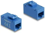 DeLOCK Keystone Modul RJ45 Buchse zu RJ45 Buchse Cat.6A UTP blau