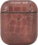 Terratec AirPods Case AirBox Stone Pattern Dark Brown