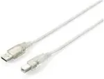 Equip USB2.0 Druckerkabel USB-A->USB-B St/St 1.00m transp. Polybeutel