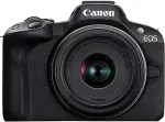 Fotokaamera CANON | EOS R50 Mirrorless Camera Body (SIP) | Megapixel 24.2 MP | Image stabilizer | ISO sensitivity (max) 32000 | Display diagonal 2.95 " | Wi-Fi | Video recording | Automatic, manual | CMOS | Black