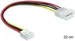 DELOCK Stromkabel Molex 4pin -> Floppy 4pin St/Bu 0.22m