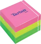 Tartan M&auml;rkmekuup 76x76mm, neoon assortii, 400 lehte, 2 tk