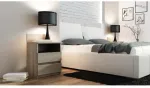 TOP E SHOP Topeshop M1 SONOMA MAT nightstand/bedside table 2 drawer(s) Oak