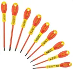 STANLEY FATMAX screwdriver set, 10-piece red/yellow, voltage tester