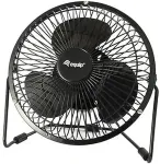 Ventilaator EQUIP 6" Tischventilator USB Ultra Quiet 15cm 1.50m schwarz