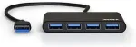 PORT Designs 900121 interface hub USB 3.2 Gen 1 (3.1 Gen 1) Type-A 5000 Mbit/s Black