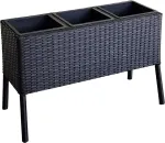 Home4you Lillekast WICKER 78x33xH54cm, must