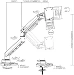 Logilink Monitorhalterung 17-49", Gasdruckfeder, Flat & Curv