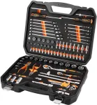 NEO TOOLS Zestaw kluczy nasadowych 1/2", 1/4", 95 szt., CrV, pianka EVA