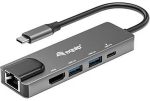 EQUIP Dock USB-C->HDMI.2xUSB3.0.GbE.100WPD 25cm si