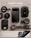 SPIGEN &Uuml;mbris Tough Armor AI (MagFit), Google Pixel 11, must, tugijalaga, Qi2/MagSafe &uuml;hilduv,