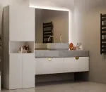 TOP E SHOP BATHROOM CABINET NEL DK 1K BASKET CASMERE COLOUR