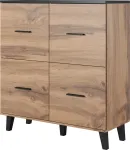 Cama MEBLE Cama sideboard LOTTA 110 4D wotan oak + mat black