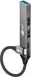Goobay Slim 4-Port USB-C Hub 4 porte lysegr&aring;