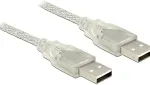 DELOCK Kabel USB 2.0 Typ-A Stecker > USB 2.0 Typ-A Stecker 1 m transparent