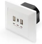 Digitus | Socket with USB A & USB-C Ports, flush mounted