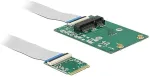 DeLOCK Konverter M.2 Key A+E Stecker > 1 x Mini PCIe Slot half size / full size mit flexiblem Kabel