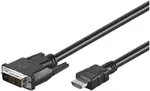 Goobay | DVI-D/HDMI cable, nickel plated | 50580 | DVI-D male Single-Link (18+1 pin) | HDMI male (type A) | 2 m