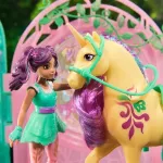 SPIN MASTER Unicorn Academy - Ava & Unicorn Leaf Stable Playset with Color Change Effect, Toy Figure