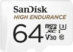 M&auml;lukaart Western Digital SANDISK High Endurance microSDXC 64GB + SD Adapter - for dash cams & home monitoring, up to 5,000 Hours, Full HD / 4K videos, up to 100/40 MB/s Read/Write speeds, C10, U3, V30