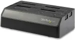 StarTech.com 4 Bay SATA 2.5 / 3.5 SSD / HDD Dock - USB 3.1 USB-C / USB-A - Speichergeh&auml;use - 2.5 / 3.5 gemeinsam genutzt (6,4 cm/8,9 cm gemeinsam genutzt) - SATA 6Gb/s - 6 Gbit/s - USB 3.1 (Gen 2) - Schwarz