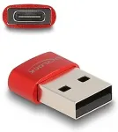 DeLOCK USB2.0 Adapter USB Typ-A Stecker zu USB Type-C Bu rot