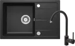 Deante Granite sink with 1-bowl faucet with drainer