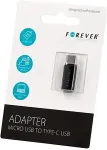 FOREVER micro USB > USB-C adapter black