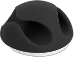 DELOCK Kabelhalter Mini mit 2 Durchf&uuml;hrungen selbstklebend Set 10 St&uuml;ck schwarz