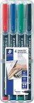 STAEDTLER Folienstift Lumocolor F perm 4St