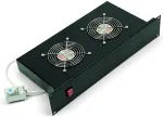 Triton 19" horizontal fan unit 2xfan-220V/46W thermostat 2U black