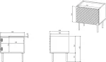 Cama MEBLE ONDA bedside table 2 pcs. 50x40x54 Green