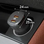 Spigen Autolaadija adapter ArcStation Essential 50W, 2 x USB-C, must,