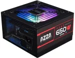 Toiteplokk AZZA Netzteil 650W ATX 80 Plus Bronze ARGB 120mm Schwarz