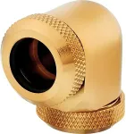 CORSAIR K Hydro X Series XF Hardline Adapter 90 Degree 12mm AD to 12mm AD Hardtube Pack of 2 Gold