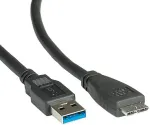 ROLINE USB 3.0 Cable, USB Type A M - USB Type Micro B M 0.8 m