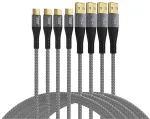 EFB USB-A auf USB-C Kabelset 60W QC 3A 0,5+1+2+3m grau