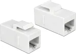 DeLOCK Keystone Modul RJ45 Buchse > RJ45 Buchse Cat.6 UTP wei&szlig;