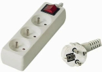 PremiumCord PP3K-05 power extension 5 m 3 AC outlet(s) White