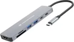 CONCEPTRONIC 7-1 Dock USB-C->HDMI/USB-C/2xUSB-A/+ 25cm gr