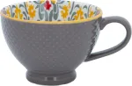 Home4you Kruus SEREN H7,7cm 355ml, pruun/kollane
