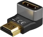 Goobay HDMI Angled Adapter 270&deg; Vertical, 8K @ 60 Hz, Gold-Plated | 72011