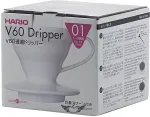 Kohvimasin HARIO V60-01 White Ceramic Drip