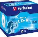Toorikud VERBATIM 1x10 CD-R 80 / 700MB Audio Color Live it Jewel Case