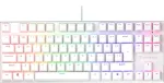 Klaviatuur GENESIS silent gaming keyboard THOR 303/TKL/RGB/Outemu Peach Silent/Wired USB/US layout/White