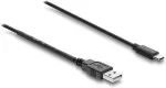 DELOCK USB Stromversorgungskabel Typ-A Stecker zu USB Type-C&trade; Stecker mit Schalter 1,5 m