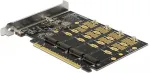 Delock PCI Express x16 Karte zu 4 x intern NVMe M.2 Key M - Bifurcation