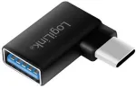 Logilink Adapter USB 3.2 Gen1 Type-C,C/M zu USB-A/F,90&deg;,schw