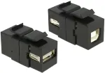 DeLOCK Keystone Modul USB 2.0 A Buchse > USB 2.0 B Buchse schwarz